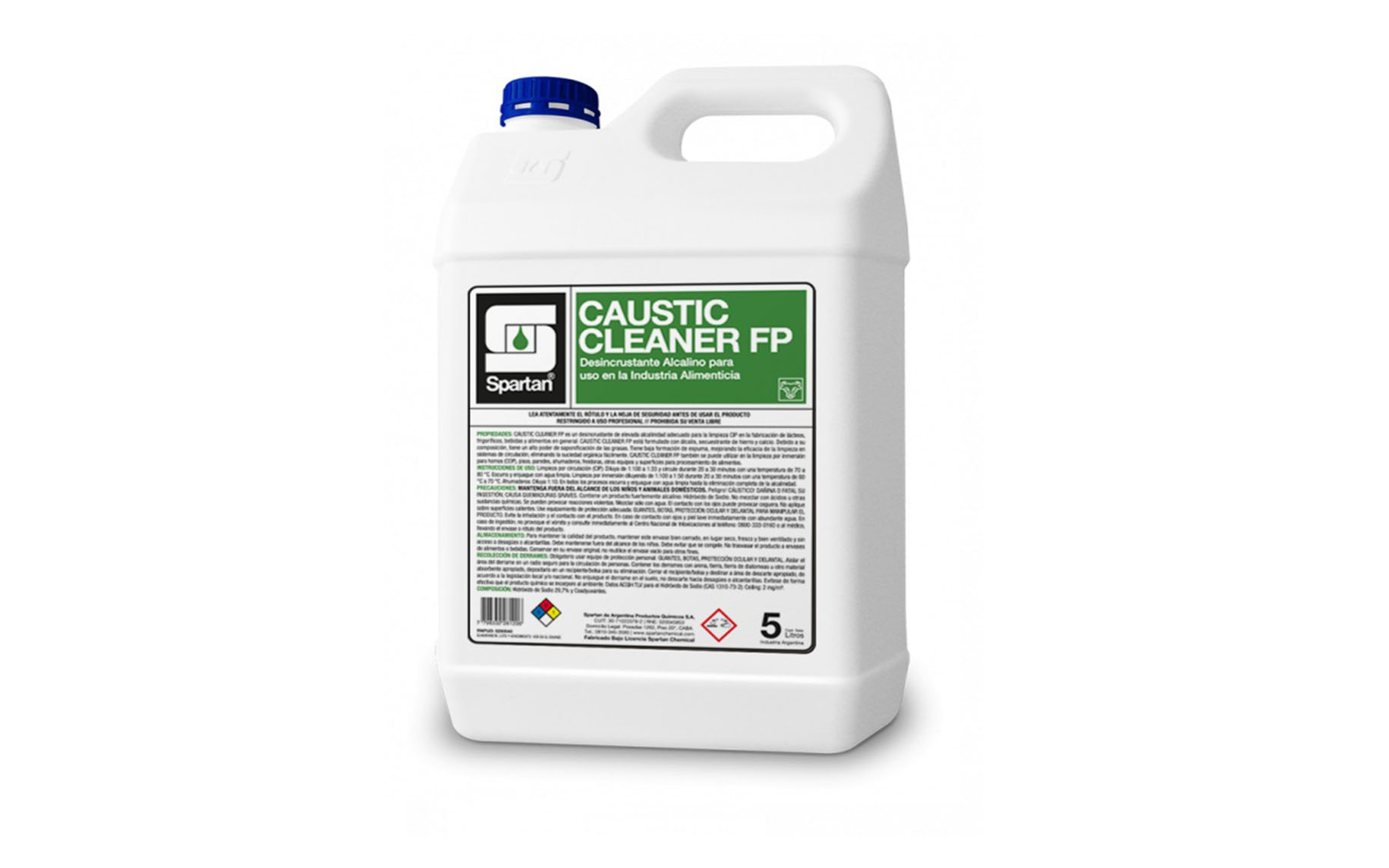 CAUSTIC CLEANER SPARTAN X 5 LTS GRASAS CARBONIZADA